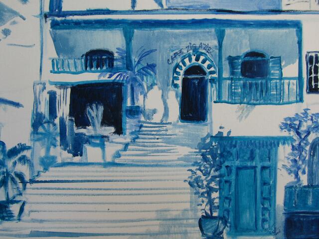 Cafe Zig Aziz in Sidi Bou Said, Tunesien