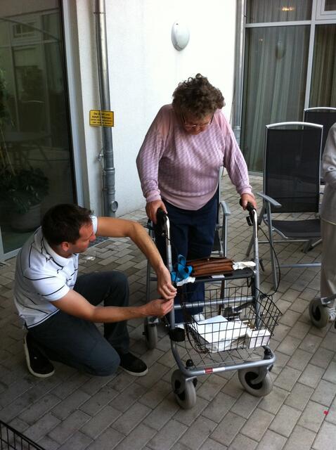 Hier wird eine Bremse eingestellt