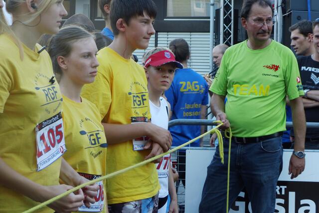 Startblock des 4 km Laufes