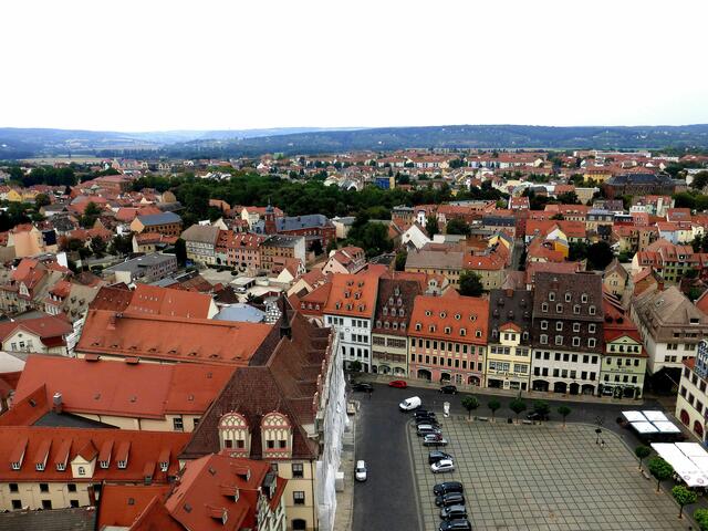 Der Marktplatz vom Wenzelsturm