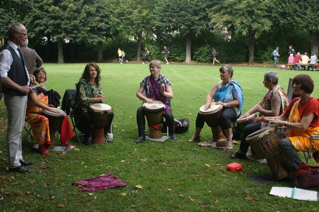 Die "Anheizer", die sich eigens zum Sponsorenlauf formiert und dafür geübt haben.