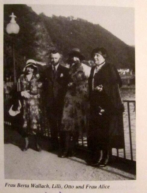 v.r.n.l. Berta Wallach, Lilli, Otto und Frau Alice