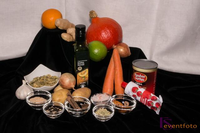 Kürbis-Karotten-Ingwer-Suppe - Hier die Zutaten