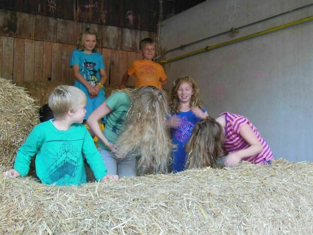 Die Strohburg machte allen viel Spaß