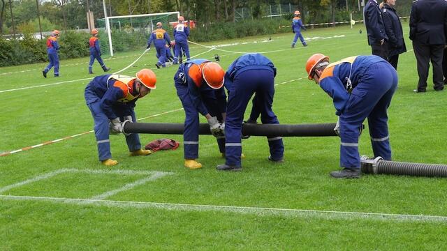 Aufbau der Saugleitung zur Wasserentnahme.
