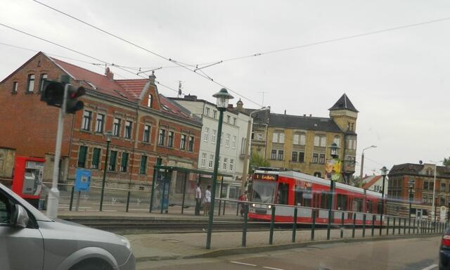 Straßenbahn in Halle.