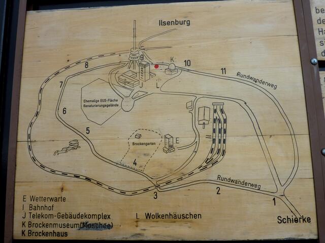 Lageplan für die Bebauung der Brockenkuppe