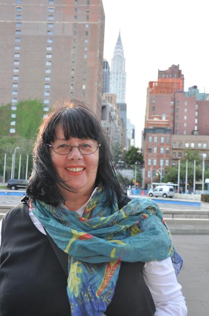 Susanne Schumacher anlässlich der Vernissage bei den Vereinten Nationen in New York