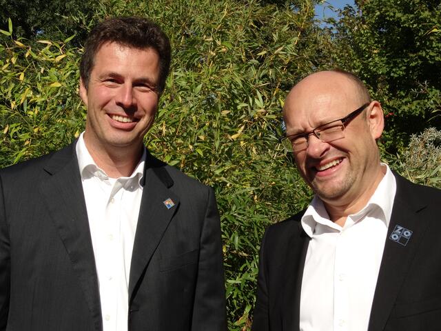 Kibongo ist nun fertig: Die Geschäftsführer Andreas Casdorff (links) und Frank Werner freuen sich