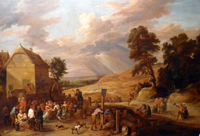 David Teniers der jüngere - Bauerntanz vor dem Wirtshaus, etwa 1660-1670