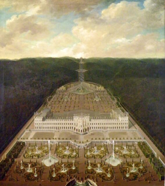 Jan van Nickelen, Ansicht des Gesamtbergparks zwischen 1716 und 1721