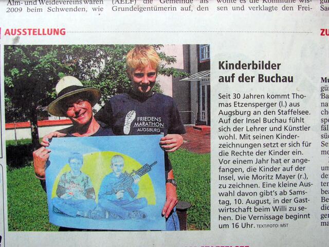 Bericht im Murnauer Tagblatt / Tomé T.Etzensperger / Kinderporträtmuseum