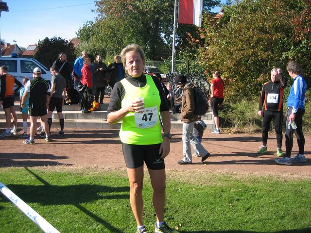 Birgit Walter im Ziel nach 55:15 Min.
