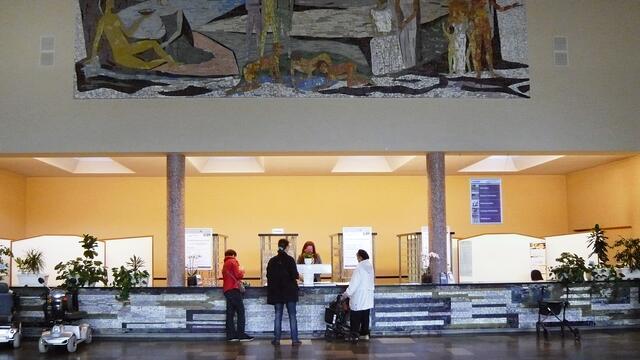 Mineralwasserausschank in der Wandelhalle