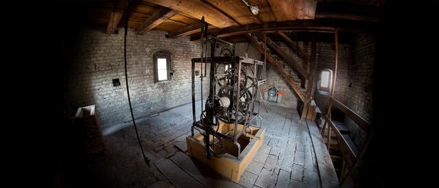 Altes Uhrwerk im Schmalzturm