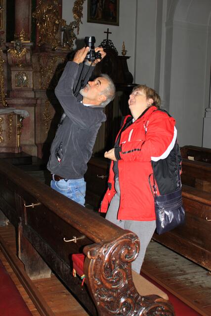 ..... das Deckengemälde zu fotografieren.