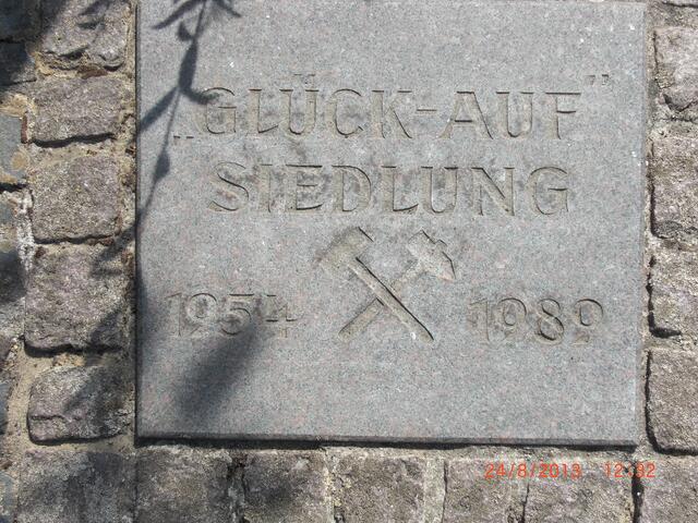 Erinnerungstafel zu den Förderwagen Noldeweg / Markscheiderweg (1954 - 1989)