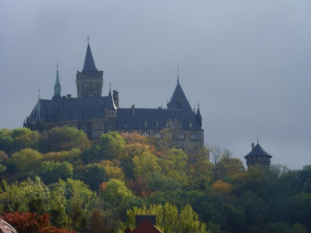Aus der Ferne: das Schloß Wernigerode.