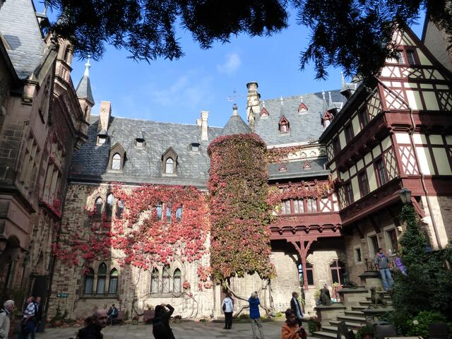 Der Innenhof des Schlosses Wernigerode.