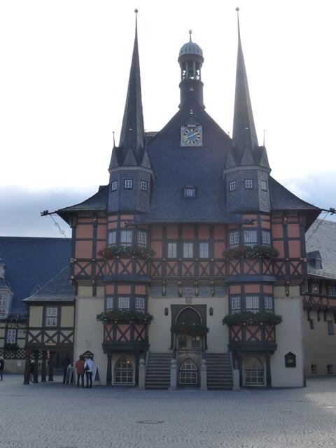 Das Rathaus in der Innenstadt von Wernigerode.