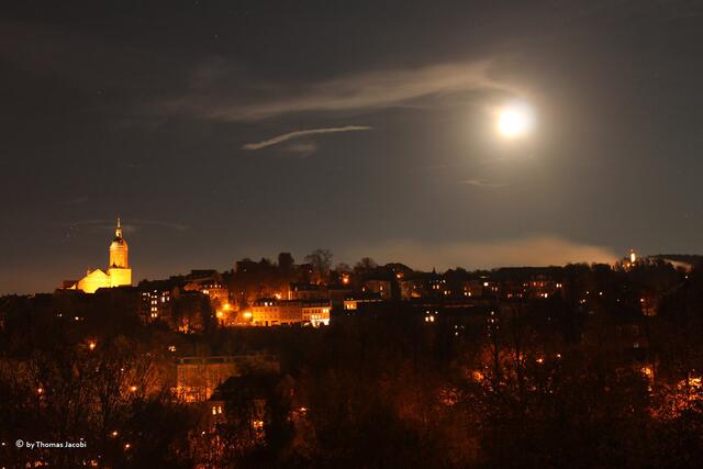 ...einen wunderschönen Vollmond über Annaberg.
