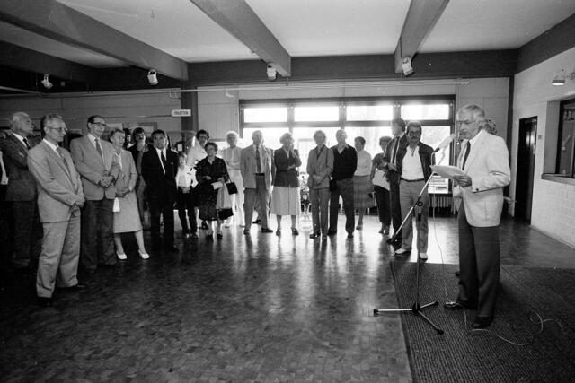 Eröffnung der Döhrener Kunstwochen im Freizeitheim 1983 von Siegfried Hebestreit.