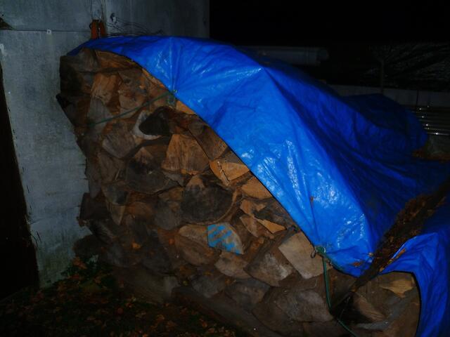 Holzvorrat bei Nacht - 6.11.2013 !