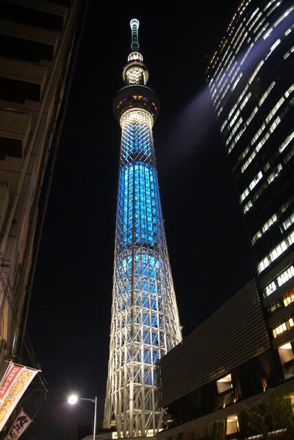 Skytree bei Nacht