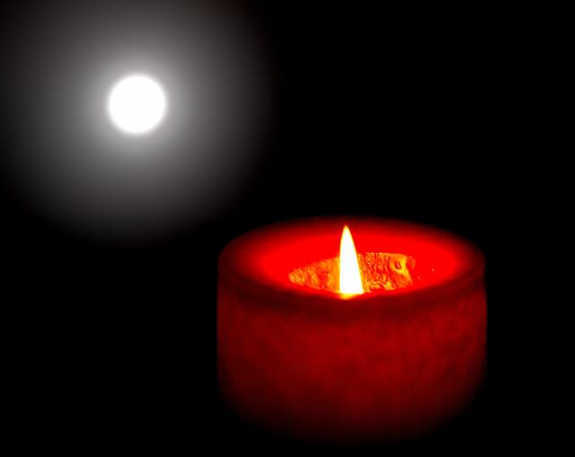 Mondlicht und Kerzenschein, digitaler Effekt