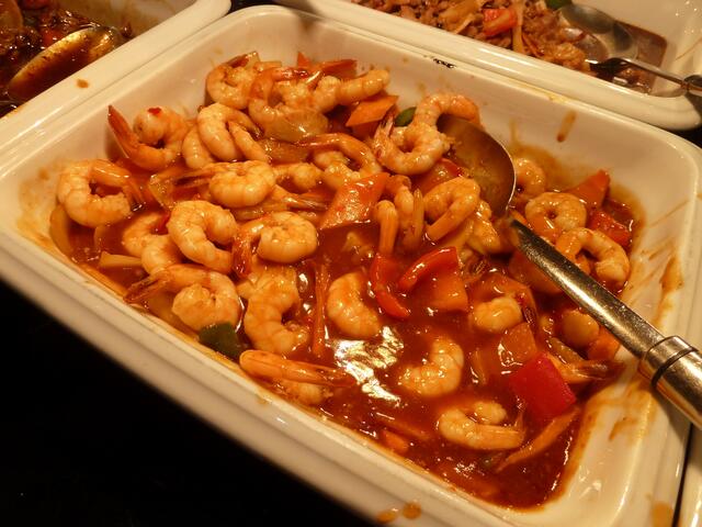 Gambas in Hülle und Fülle.