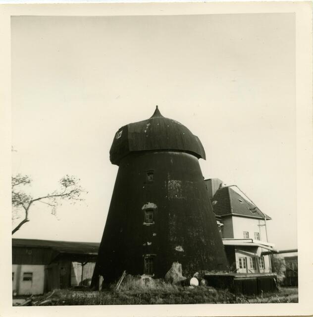 1974 - die Mühle wurde seit dem Sturm 1938 als Motormühle ohnd Flügel betrieben und 1972 stillgelegt (Foto Dieter Goldmann)
