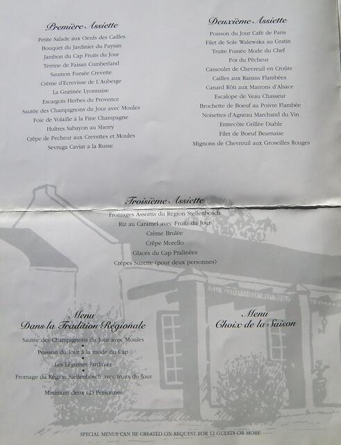 L'Auberge du Paysan, Somerset West 
http://winemag.co.za/archive/laugerge-du-paysan/