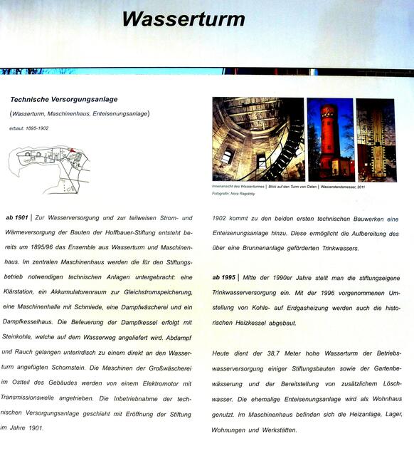 Informationen über den Wasserturm