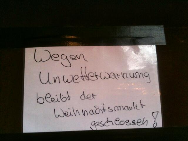 Kein Weihnachtsmarkt heute
