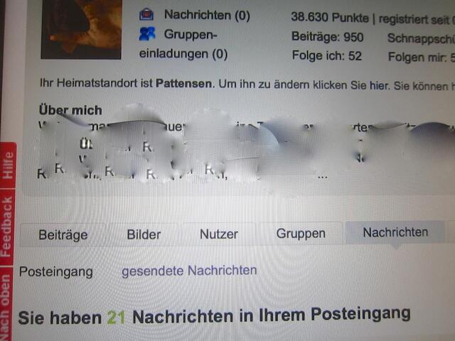 Hier habe ich gerade keine Nachrichten, aber 21 im Posteingang und davon waren 7 noch nicht gelesen (was man hier leider nicht erkennen kann). Alles klar???