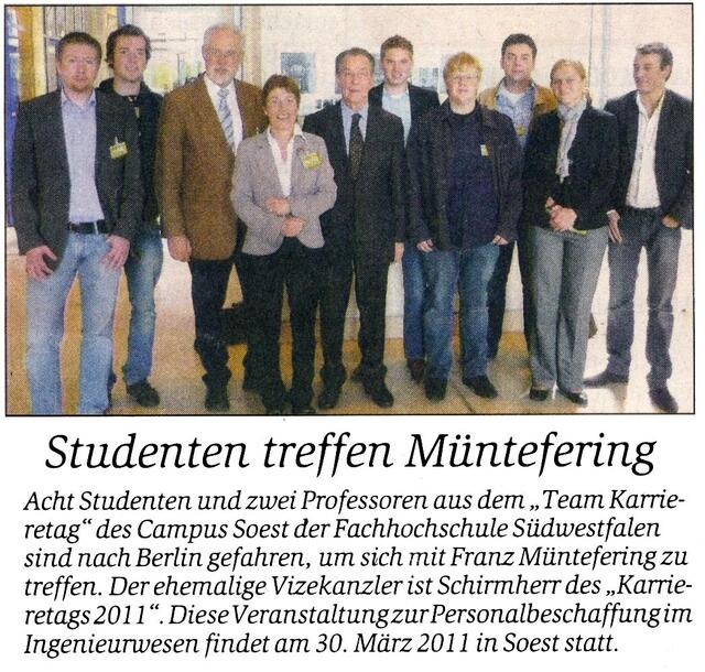Franz Müntefering Karrieretag Soest Der Patriot 24.09.2010