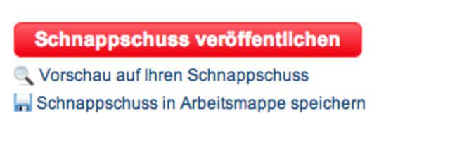 Nachdem ihr alles ausgefüllt und eingegeben habt, könnt ihr auf "Schnappschuss veröffentlichen" klicken!
