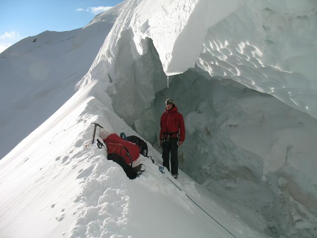 Übernachten in 4000 Meter Höhe hat seinen Reiz. Am Mont Tacul.