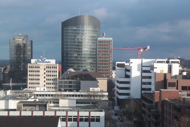 Blick vom Dortmunder U auf die City