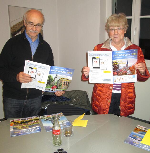 Erste Innen-Ansichten für Karl Göllner und für Frau Schäfer, die Ehefrau von Reinhard Schaefer, in die Kalender für Frankenau und Bad Arolsen.