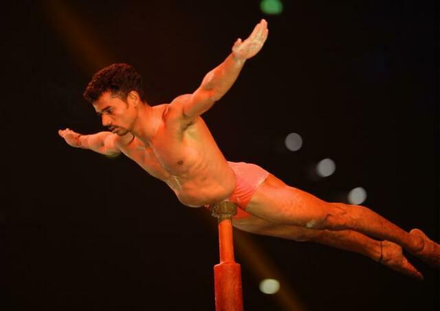 Narendra Gade am "Indian Pole". | Foto: Turn- und Sportfördergesellschaft mbH