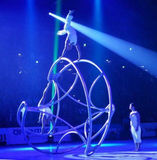 Bis zu fünf Rhönradturner tummeln sich im "Zig". | Foto: Turn- und Sportfördergesellschaft mbH