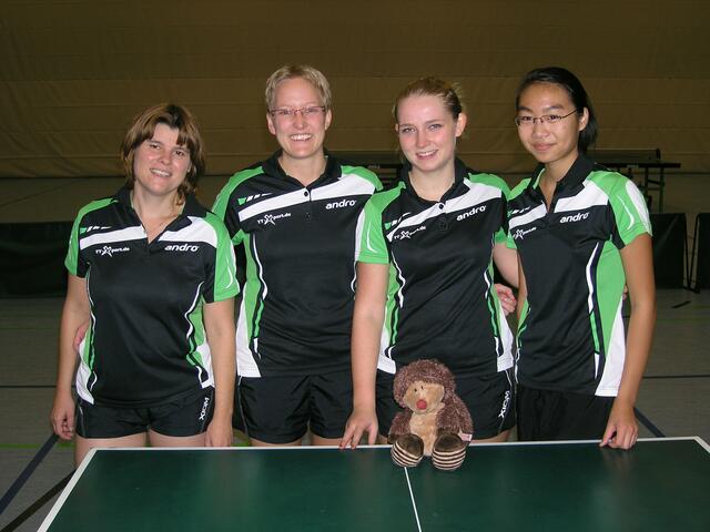 Bettina Haltmayer, Kathrin Geiger, Angela Tuffentsammer und Boning Wang starten erst am kommenden Wochenende in die Rückrunde und spielen gegen Dillingen I.