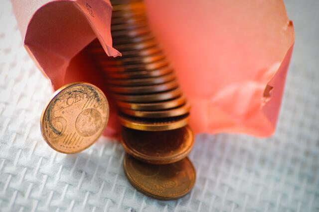 Ups, da ist mein gerolltes Geld wieder aufgeplatzt ...