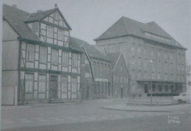 Kurz vor dem Bau des Mehlsilos in den 1950er Jahren.