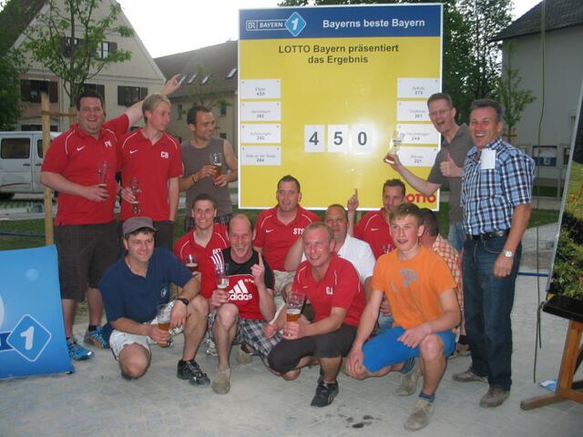 "We are the champions........Die stolze Siegermannschaft verweist auf noch nie da gewesene 450 Punkte.
