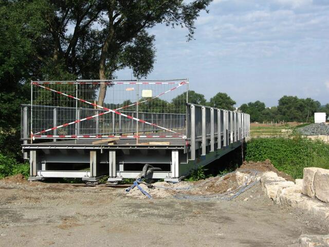 Behelfsbrücke für die Landesausstellung