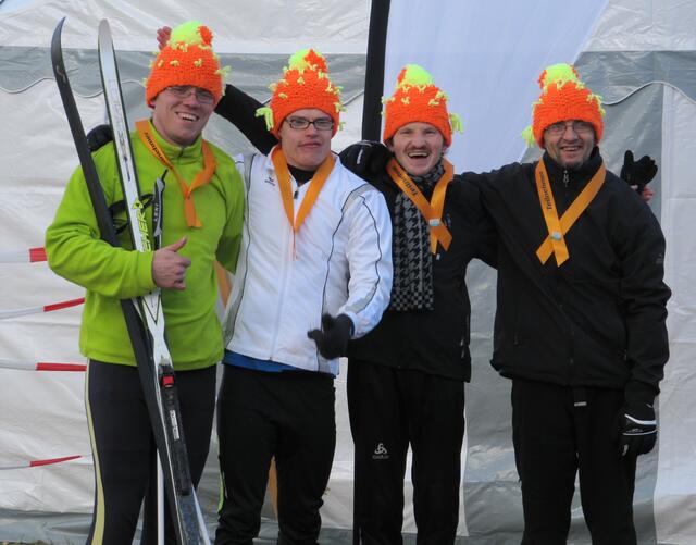 Das Langlaufteam: Mickel, Florian, Gerhard und Werner (v.l.)