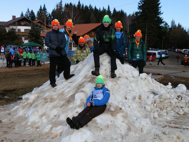 ein bisschen Schnee war dann auch noch für Späßchen übrig