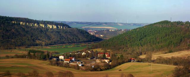 Blick nach Nebra - durch das "Triastor " am 24.2.2014 !